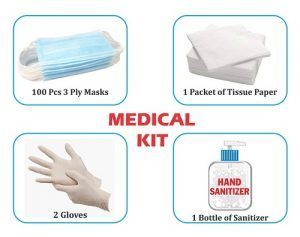 combo of face mask sanitizer gloves for protection virus dust pollution